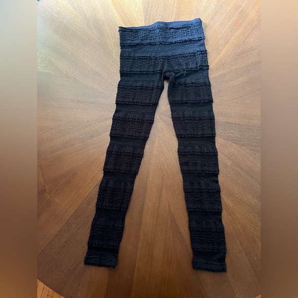 Free People Black Mesh Tiered Lace Ruffled Pucker - Picture 2 of 7